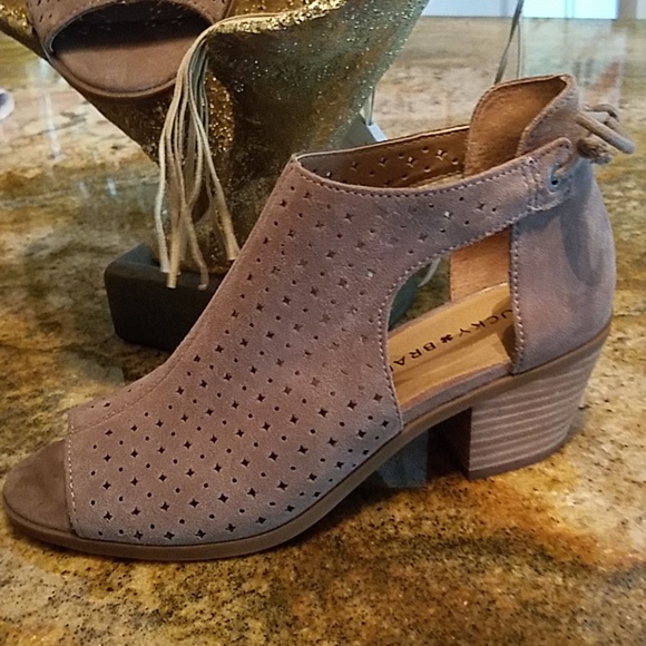 lucky peep toe booties